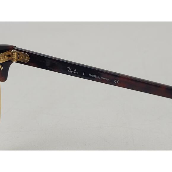 Ray-Ban Clubmaster Classic Sunglasses RB3016 | Tortoise Shell Frame Green Lenses - Picture 4 of 11